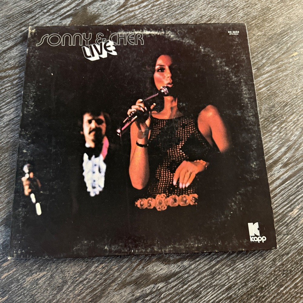 Sonny & Cher – Live LP Stereo KS-3654 Kapp Records 1971 Original Press Classic